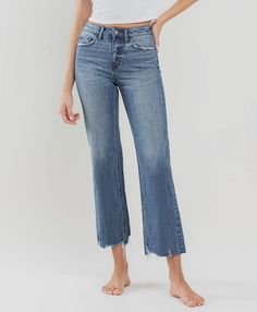 Vervet comfort stretch, high rise non distressed crop wide leg denim. 10.5” rise, 28” inseam Everyday Dark Wash Mid-rise Cropped Jeans, Everyday Medium Wash Flare Jeans With Frayed Hem, Everyday Mid-rise Dark Wash Cropped Jeans, Everyday Dark Wash Flare Jeans With Frayed Hem, Everyday Cropped Jeans With Frayed Hem, Mid-rise Flare Jeans With Frayed Hem, Everyday Washed Cropped Jeans For Fall, Washed Cropped Jeans For Everyday Fall Wear, Fall Cropped Washed Jeans For Everyday