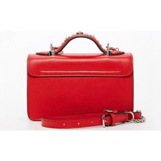 The stylish Hollywood crossbody bag in red has a silver metal stud appliqués on the front of the bag and top handle that is secured by a polished silver metal push lock on the front flap, The interior includes an interior zipped pocket and a slip pocket to keep you organized. Has an adjustable and removable silver chain strap so you can wear it by its handle, over the shoulder, or as a crossbody style. OUTSIDE: Red INTERIOR: Tan HARDWARE/CHAIN: Silver WIDTH: 7.6" HEIGHT: 4.5″ DEPTH: 2.4″ STRAP DROP: 19-22″ Organized Bed, Pet Gear, Red Interior, Chain Silver, Red Interiors, Happy Animals, Studded Leather, Mobile Photography, Cloth Bags