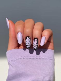 Kue Macaroon, Butterfly Nail Designs, Unghie Nail Art, Lilac Nails, Purple Nail Designs, Butterfly Nail Art, Beauty Nail