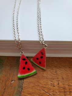 "Realistic Watermelon Necklace Pendant - Enamel NECKLACE CHAIN: - Silver Plated YOU CHOOSE YOUR CHAIN LENGTH - (Choose your chain length from \"drop down Menu\" tool - during checkout process) ☻More NATURE JEWELRY: https://www.etsy.com/shop/FashionCrashJewelry/search?search_query=nature&order=date_desc&view_type=gallery&ref=shop_search ☻Link to The ENTIRE SHOP: https://www.etsy.com/shop/FashionCrashJewelry?ref=shopsection_shophome_leftnav&ga_search_query=crystal%2Bnecklace INTERN Summer Nickel Free Necklaces As Gift, Nickel-free Necklaces As Summer Gifts, Nickel Free Necklaces As Summer Gift, Watermelon Colored Summer Jewelry Gift, Summer Watermelon Colored Jewelry For Gift, Handmade Watermelon Colored Jewelry For Gift, Handmade Watermelon-colored Jewelry Gift, Dragons Breath Fire Opal, Watermelon Necklace