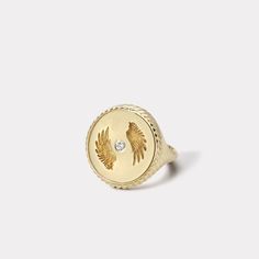 Bravery Signet Ring – Retrouvai | Modern Heirlooms Bee Signet Ring, Magazine Wall, Heirloom Rings, Heirlooms Jewelry, Gold Medallion, Sandal Platform, Cheetahs, Jennifer Fisher, Pumps Flat