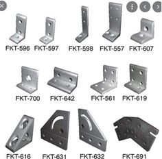 various types of brackets and brackets