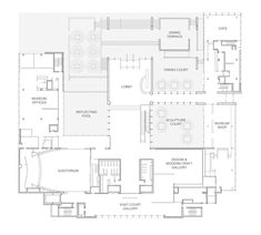 the floor plan for an office building with two floors and several rooms, including one bedroom