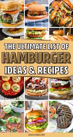 the ultimate list of hamburger ideas and recipes