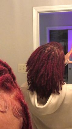 Red Loc Hairstyles, Maroon Locs, Dark Red Locs, Color Locs Black Women, Red Locs Black Women, Dyed Locs Black Women, Colored Locs Black Women, Locs Black Women