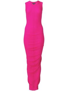 Marc Jacobs Ribbed Wool Midi Dress - Farfetch Midi Dress Pink, Pink Knit, Pink Midi Dress, Dress Pink, Dark Pink, Marc Jacobs, Merino Wool, Ribbed Knit, Knee Length