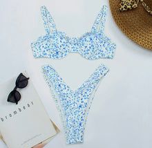 Blue Floral Bikini – Juniper Underwire Swimwear, Pool Wear, Floral Bra, White Bikinis, Two Piece Swimwear, Swimsuit Fashion, Swimwear Fashion, Swim Suit, Primavera Estate