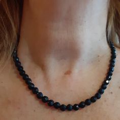 057- Necklace Black Beads With Silver Lock 16" Long New Unused Cheap Hand-strung Black Beaded Necklaces, Necklace Black, Black Beads, Womens Jewelry Necklace, Jewelry Necklaces, Necklaces, Women Jewelry, Beads, Silver