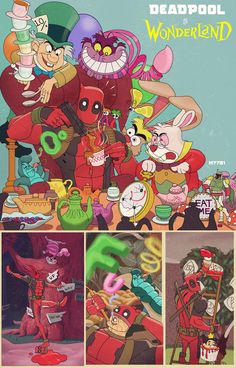 deadpool and the wonderland gang poster