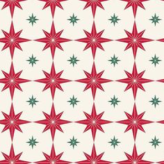 a red and green star pattern on a white background