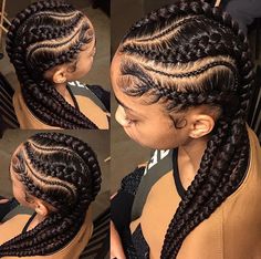 #protectivestyles #feedinbraids #braids Goddess Braid Styles, Women Cornrows, Ghana Braids Hairstyles, Makeup Tip, Braiding Styles, Feed In Braids Hairstyles, Girl Braids, African Hair