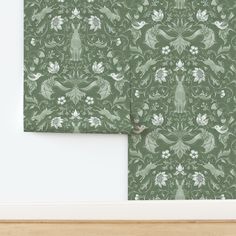 Rabbits in the Hedgerow Sage custom wallpaper by vinpauld for sale on Spoonflower All Wallpaper, Green Sage, Spoon Flower, Fringe Bags, Woven Texture, Gold Pearl Earrings, Metallic Bag, Sweater Dress Women, Renter Friendly