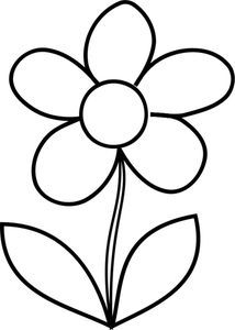 a flower outline on a white background