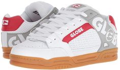 Globe Tilt Men's Skate Shoes White Sole Sneakers For Skateboarding, White Skate Shoes With Perforations For Streetwear, Sporty Skate Shoes With Perforations For Streetwear, Leather Skate Shoes With Perforations For Streetwear, Skateboarding Sneakers With Perforated Toe Box, Urban White Skate Shoes With Perforations, Synthetic Skate Shoes With Perforations For Streetwear, Streetwear Synthetic Skate Shoes With Perforations, White Skate Shoes With Gum Sole For Skateboarding