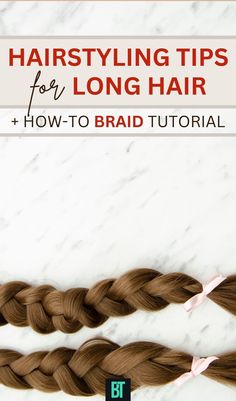 Styling Long Hair Made Easy. Essential styling tips plus a fishtail braid how-to. Perfect your look with our easy-to-follow guide! #hairstylingtips #howtobraids #fishtailtutorial Hair Care Remedies, Different Braids, Long Hair Tips