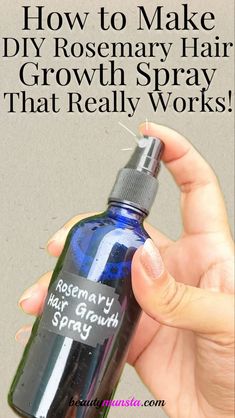 How to make your hair grow fast with your own DIY rosemary hair growth spray that really works! Rosemary Water Benefits, Rosemary Hair Growth Spray, Rosemary Hair Rinse, Herbal Diy, Diy Body Scrub Recipes, Rosemary Hair Growth, Rosemary Hair, Rosemary Water, Herbs For Hair