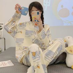 Color: Goose, Size: XXL Kawaii Pajamas Aesthetic, Kawaii Summer Pajama Party Sleepwear, Kawaii Summer Sleepwear For Loungewear, Cotton Kawaii Sleepwear For Loungewear, Kawaii Cotton Sleepwear For Spring, Chicken For Dogs, The Special One, Summer Pajamas, Pajamas Comfy