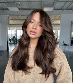 Soft Brown Balayage Subtle Highlights, Rick Brown Hair Color, Light Brown Layered Hair Medium, Low Maintenance Brunette Balayage, Chocolate Brown Hair Toner, Brown Hair W Dimension, Dark Gloss On Hair, Haircolor Ideas For 2023 Brown, Rich Espresso Hair Color