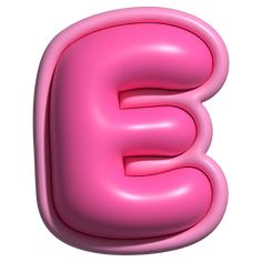 the letter e is made up of bright pink plastic letters that spell out the letter e