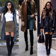 Vegan Suede Back Tie Over The Knee Boots Price Firm Modest Street Fashion, Thigh High Boots Outfit, Over The Knee Boot Outfit, Bota Over, High Heels Outfit, Knee Boots Outfit, Black Boots Outfit, High Boots Outfit, Pastel Outfit