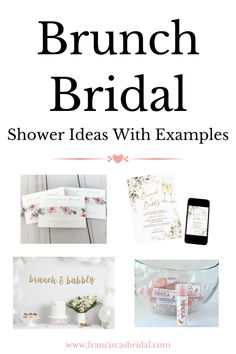 bridal shower ideas with examples for the bride and groom to use on their wedding day