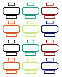 an image of a pattern with different colors and shapes on the same page, which is colored