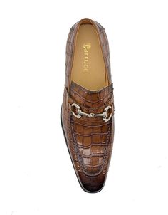 Carrucci Crocodile Embossed Calfskin Slip-On Loafer Cognac – C&E Fashions Cordovan Shoes, Buckle Loafers, Alligator Print, Men Wear, Leather Socks, Wide Shoes, Shoe Tree, Black Leather Shoes, Animal Skin