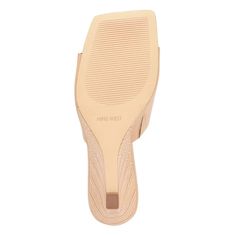 Give your classic style a timeless appeal by slipping into the Nine West® Rovah 3 sandals..Smooth faux leather upper..Man-made lining..Easy slip-on style..Open square toe silhouette..High wedge heel with croc-embossed pattern..Durable man-made outsole..Imported..Weight of footwear is based on a single item, not a pair..Measurements:Heel Height: 3.15 in. Elegant Open Toe Slip-ons For Summer, Classic Slip-on Heels For Summer, Elegant Square Toe Summer Slides, Beige Formal Slip-ons For Summer, Classic Summer Slip-ons With Cushioned Footbed, Chic Open Toe Slip-ons For Summer, Synthetic Slip-on Mules With Heel Loop, Classic Beige Mules For Summer, Classic Beige Summer Mules