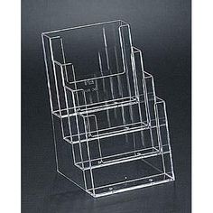 three tiered clear acrylic display case