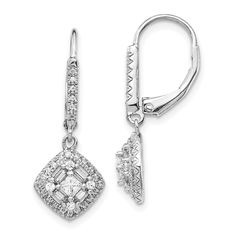 14k White Gold Diamond Leverback Earrings Lever Back Drop Dangle Fine Jewelry For Women Gifts For Her Diamond Earrings For Women, Fine Diamond Jewelry, Leverback Earrings, Diamond Drops, White Earrings, Fine Jewellery Earrings, Real Diamonds, Gold Material, White Gold Diamonds