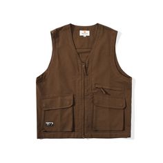 Please refer to the size chart, which can be found in the gallery as the last picture. For men, it is recommended to select one size up. Compare our size chart with other brands’ size charts before placing your order. If you have any questions or concerns regarding sizing, do not hesitate to reach out to us for assistance. Vest For Men, Cargo Vest, Korean Streetwear, Cardigan Sweater Dress, Casual Vest, Outdoor Fashion, Outwear Jackets, Sleeveless Jacket, City Design