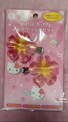 Gyaru Hair Accessories, Gyaru Accessories, Hair Clip Packaging, Sanrio Hair Clip, Hello Kitty Accessories, Hello Kitty Pictures, Hello Kitty Items, All Things Cute