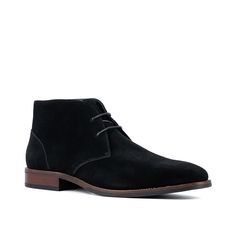 Vintage Foundry-Aldwin Chukka Boot Step into timeless style with the Aldwin Chukka Boot from Vintage Foundry Co. Crafted from luxurious suede and featuring an EVA cushioned footbed along with a durable rubber sole, these boots effortlessly blend comfort and sophistication for any occasion. Classic Black Goodyear Welted Chukka Boots, Black Suede Plain Toe Chukka Boots, Casual Black Lace-up Chukka Boots, Black Lace-up Chukka Boots With Leather Footbed, Black Lace-up Suede Chukka Boots, Chukka Boots, Black Boots, Timeless Fashion, Boots