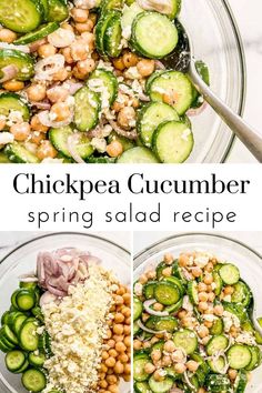 chickpea cucumber spring salad recipe