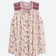 Brand New Mason Belle (Stitch Fix) Mauve, Pink And White Sleeveless Shirt With Flowers. Size Small Pink Sleeveless Top For Day Out, Casual Pink Sleeveless Blouse, Pink Tank Blouse For Spring, Summer Sleeveless Pink Blouse, Pink Sleeveless Summer Blouse, Sleeveless Pink Blouse For Vacation, Pink Feminine Tank Blouse, Feminine Pink Tank Blouse, Pink Floral Print Sleeveless Blouse