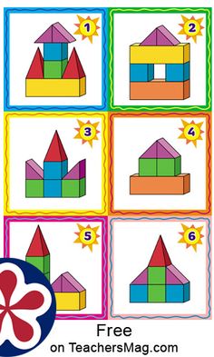 Worksheet For Preschoolers, 3d Shapes Activities, Shapes Printable, Activities Printable, 2d And 3d Shapes, Construction Activities