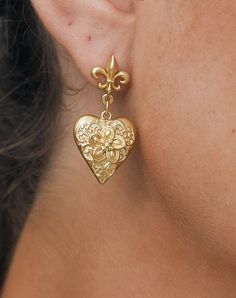 Baroque Blossom Heart Earrings | En Route Jewelry Baroque Jewelry, En Route Jewelry, Dope Jewelry, Jewelry Lookbook, Jewelry Inspo, Zambia, Dream Jewelry, Sierra Leone, Pretty Jewellery