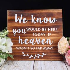 Nwot. Made Of Real Wood. White Ink Letters. 9.1”X8.3”X0.3”. Wedding Memorial Sign. Rustic Wedding Signs, November Wedding, Future Wedding Plans, Western Wedding, Wooden Wedding, October Wedding