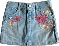 Cute Denim Skirt For Spring, Spring Cute Cotton Denim Skirt, Cute Medium Wash Denim Skirt For Spring, Cute Blue Cotton Denim Skirt, Cute Denim Skirt For Summer, Cute Denim Skirt With Pockets For Spring, Cute Mini Denim Skirt For Spring, Cute Summer Denim Skirt, Cute Denim Blue Skirt