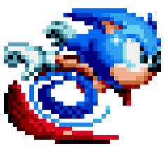 an image of a pixel art sonic the hedge