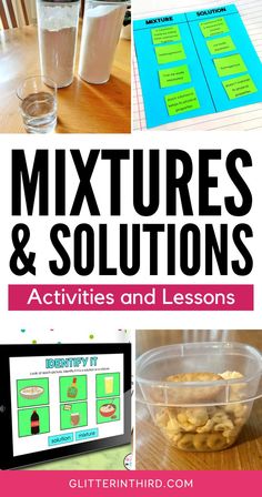 Teaching Mixtures and Solutions: Intro Lessons and Assessments Matter Lessons, Matter Activities, Teaching 5th Grade, Third Grade Science, Teaching Third Grade, Fun Activities For Toddlers