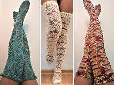 Set Crochet Patterns Thigh High Socks Cable Socks Instant - Etsy Crochet Thigh High Socks, Baby Socks Design, Cable Socks, Socks Crochet, Sock Designs, Crochet Baby Socks, Crochet Lingerie, Thigh High Sock, Crochet Socks Pattern