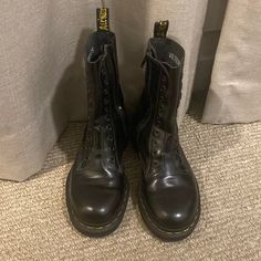 Size Uk 3, Us5, Eu 36. Black. Good Condtion, Only Worn A Few Times. Can Be Seen On 2017 Runway Show. Fits A Little Bit Small. 2017 Runway, Leather Biker Boots, Dr Martens Shoes, Biker Boots, Martens Shoes, Runway Show, Moto Boots, Dr. Martens, Women Shoes