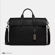 Great Quality, Never Used Coach Briefcase, Crossbody Laptop Bag, Black Briefcase, Leather Business Bag, Black Leather Messenger Bag, Black Leather Briefcase, Mens Bag, Leather Briefcase Bag, Leather Briefcase Men