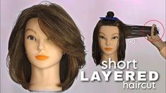 how to: SHORT LAYERED HAIRCUT|potong rambut layer pendek How To Style Short Layered Hair Tutorial, Short Layer Haircut, Short Layers Haircut, Self Haircut Tutorial, Braided Headband Hairstyles, Hair Cut Diy, Bob Hairdos, Cosmetology Notes, Round Haircut