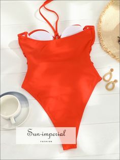 Material: Polyester Material: nylon Material: Spandex Origin: Mainland China Gender: WOMEN Department Name: Women Pattern Type: Solid Fit: Fits true to size, take your normal size Model Number: Sexy Swimwear Women Item Type: One Piece Sport Type: Swim 2023 Beachwear: Halter One-Piece Suits Push-Up Bathing Suit: One-Piece Swimsuit Solid Bodysuit: Women Monokini Size IN Bust Waist Hip Cup 4/6 31.89-33.86 24.02-25.98 33.86-35.83 30C 30D 32A 32B 8/10 34.25-35.83 26.38-27.95 36.22-37.80 32C 32D 34A 3 Red Stretch Nylon Bodysuit, Fitted Backless One Piece For Sunbathing, Stretch Backless One Piece For Sunbathing, Orange Stretch Backless Swimwear, Stretch Backless One-piece For Sunbathing, Fitted Red Nylon Swimwear, Red Fitted Nylon Swimwear, Fitted Solid One Pieces For Beach Season, Fitted Solid One-piece For Beach Season