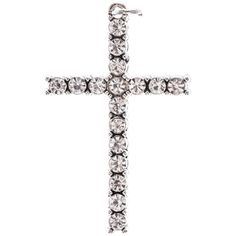 Create a stunning jewelry piece with Rhinestone Cross Pendant. This beautiful pendant is metal in construction with a beautiful cross shape and beautiful, glitzy rhinestones. String it onto a chain to create a pretty necklace for your favorite outfit! Details: Length: 1 1/2" Width: 15/16" Metal Color: Antique SIlver Card contains 1 pendant. Diamond White Crystal Cross Pendant Jewelry, Crystal Rhinestone Cross Pendant Jewelry, Crystal Cross Pendant With Rhinestones, Crystal Cross Pendant Jewelry With Rhinestones, Crystal Jewelry With Diamond Accents, Cross Pendant, Crystal Rhinestone Cross Jewelry, Crystal Cross Jewelry With Rhinestones, Crystal Bling Cross Pendant Jewelry, Crystal Cross Pendant Jewelry With Bling