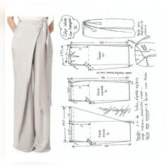 Linen Pants Pattern, Wide Leg Pants Pattern, Learn Sewing, Clothing Pattern Design, Trousers Pattern, Trouser Pattern, Dress Patterns Diy