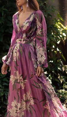 Pleated Dress Long, Sukienki Maksi, Print Chiffon Maxi Dress, Holiday Maxi Dress, Maxi Robes, Pleated Maxi Dress, Chiffon Maxi, Long Sleeve Maxi