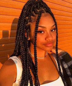 Jumbo Medium Box Braids, Medium Size Box Braids Hairstyles, Black Medium Box Braids, Braids For Light Skin Women, Medium Box Braids Hairstyles For Black Women, Box Braids Medium Size, Box Braid Sizes, Box Braids Hairstyles Medium, Medium Box Braids Hairstyles